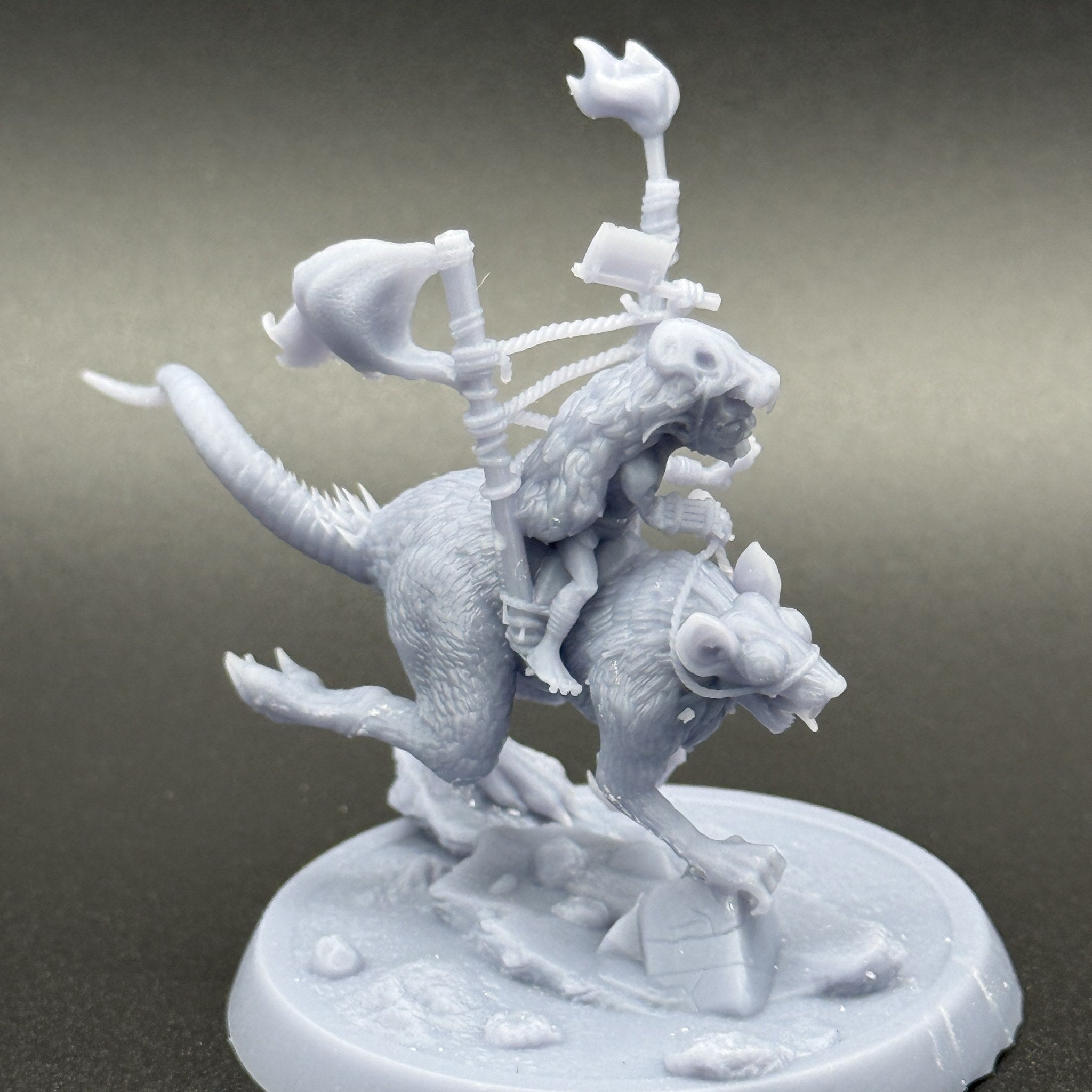 Rat Rider Goblin unpainted resin miniature